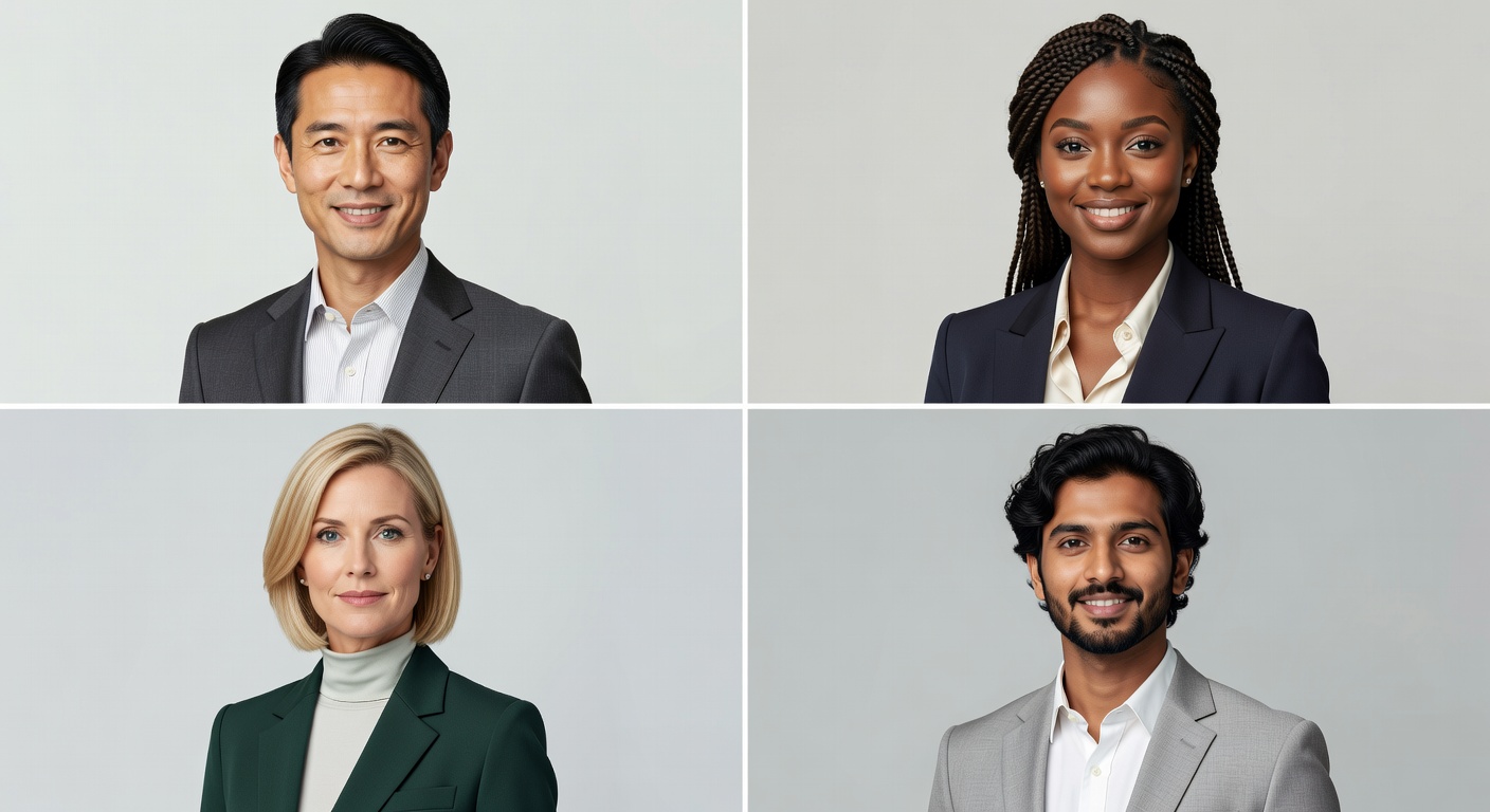 AI professional headshot examples