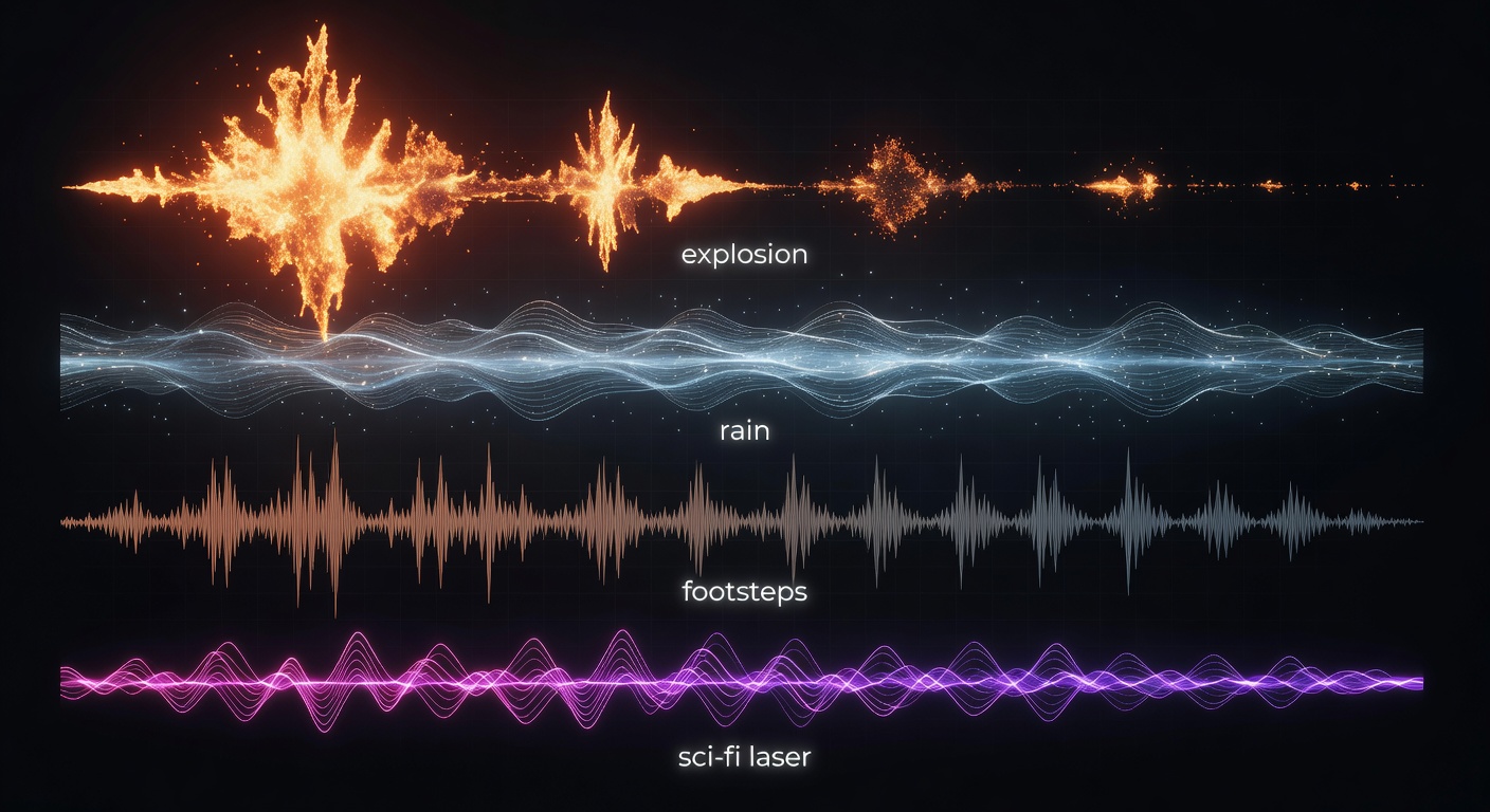 AI sound effect waveforms